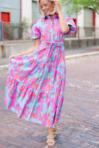 It's Your Choice Pink Floral Maxi Dress