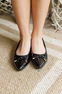 Girls: On The Way Black Ballet Flats