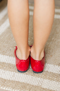 Girls: On The Way Red Ballet Flats