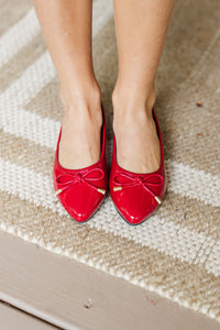 Girls: On The Way Red Ballet Flats