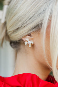 Need To Know Gold Bow Stud Earrings