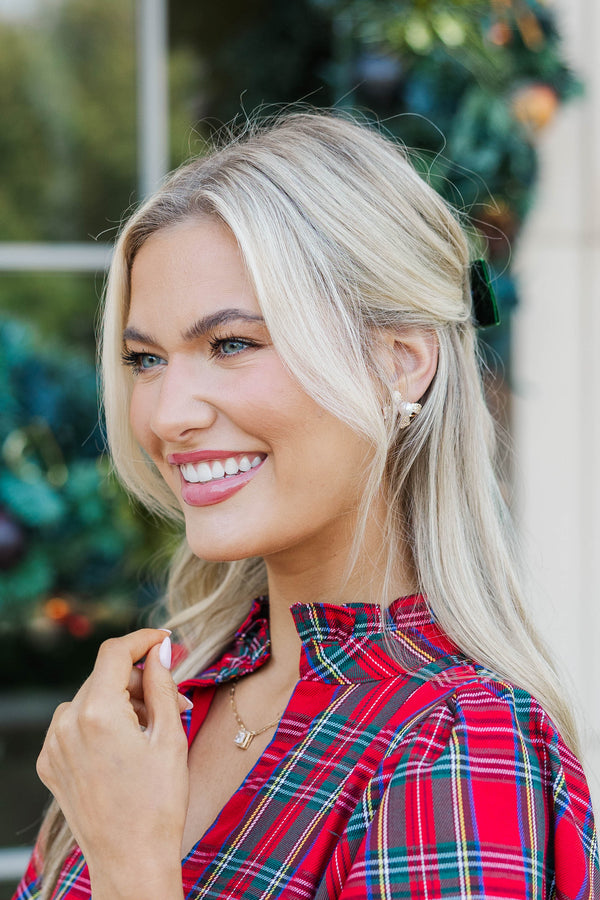 Need To Know Gold Bow Stud Earrings