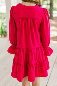 Girls: In Your Happy Place Fuchsia Pink Dress