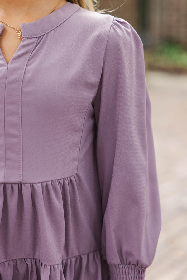 Girls: In Your Happy Place Lavender Purple Dress