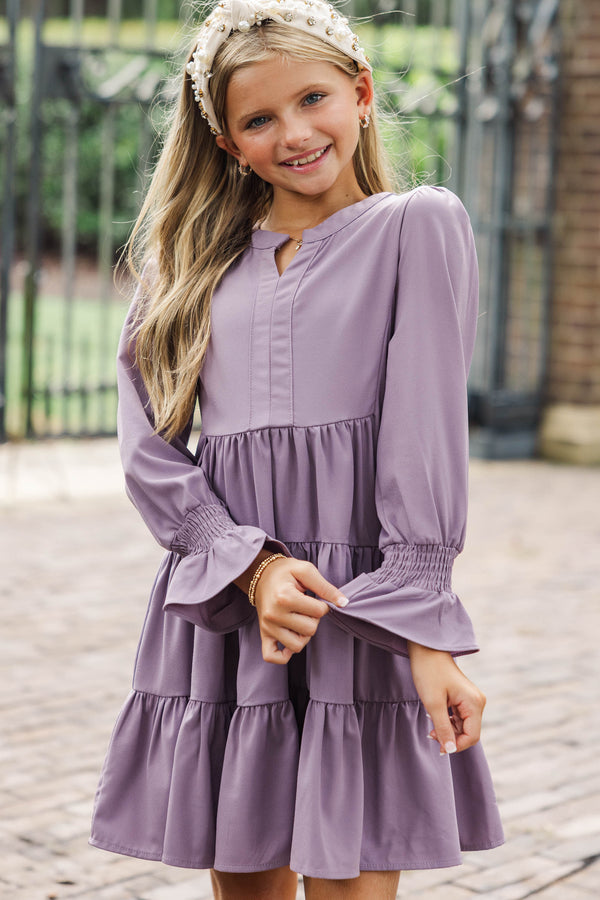 Girls: In Your Happy Place Lavender Purple Dress