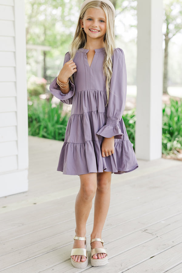 Girls: In Your Happy Place Lavender Purple Dress