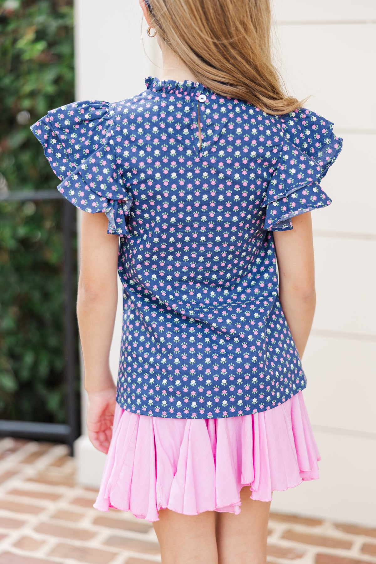 DITSY FLORAL BLOUSE WITH BALLOON SLEEVES AND SMOCKING
