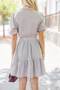 Win Their Hearts Blue Striped Dress