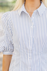 East Coast Class White Striped Button Down