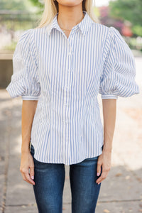 East Coast Class White Striped Button Down