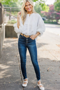 Take Your Turn Cream Textured Blouse