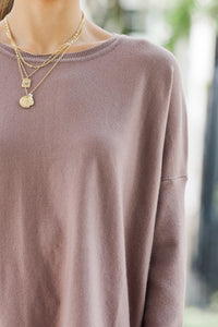 Loving My Life Taupe Pocket Tunic