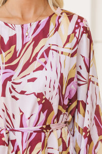 Stay Close Mauve Pink Abstract Dress