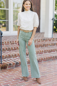 Working On It Cream Textured Blouse