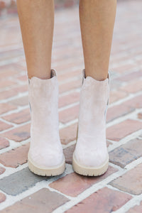 All About You Cream Heeled Booties