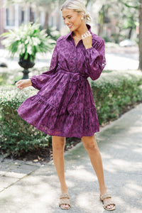 All You Have Eggplant Purple Lace Dress