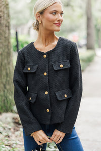 Next Level Black Tweed Jacket