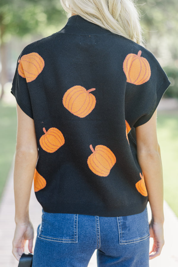 Look The Part Black Pumpkin Sweater