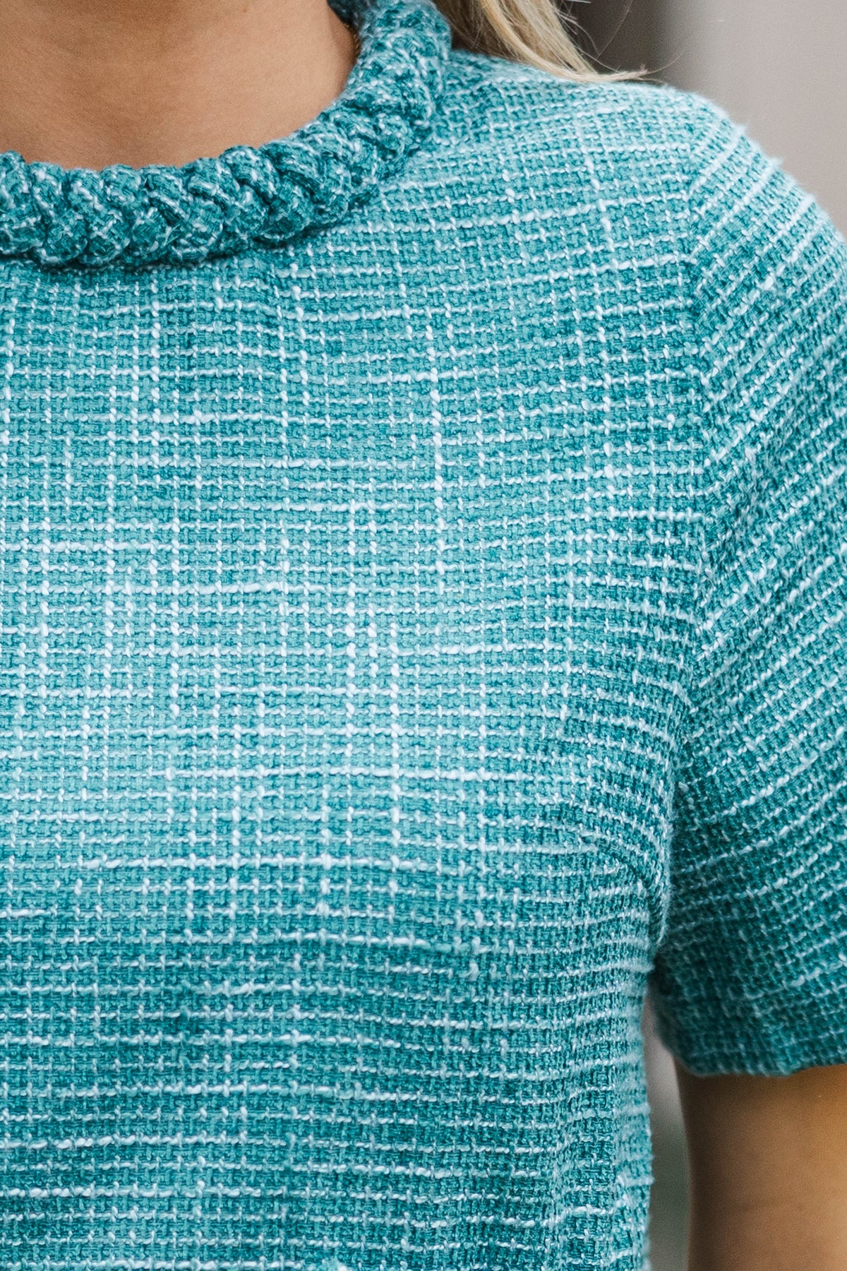 emerald green tweed dress Green Tweed Ophelia Dress main image 0