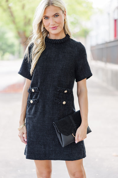 tweed dress black Nadine - Mini - Named after the great style icon Versace Tweed Cotton Mini Dress,