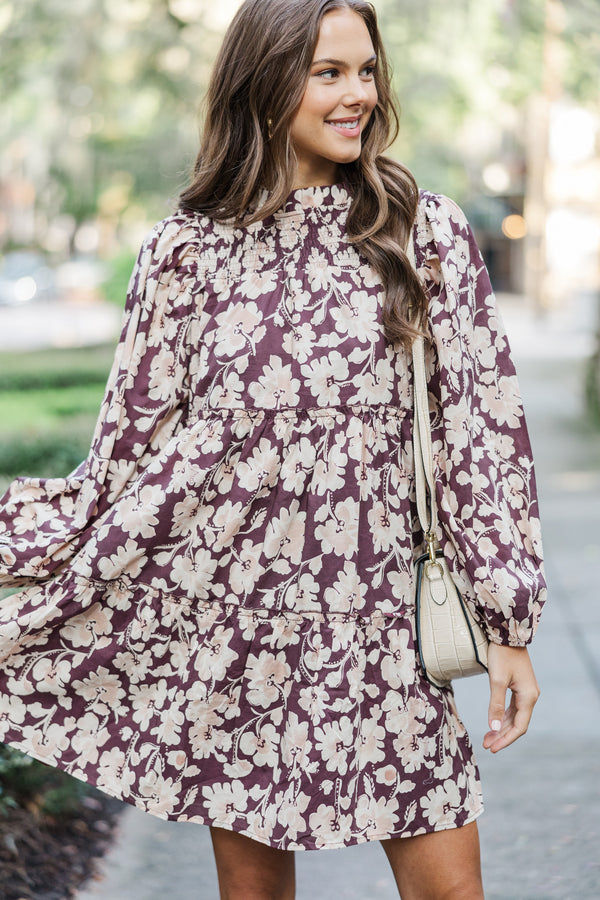 Be Your Best Brown Floral Babydoll Dress, X-Large - The Mint Julep Boutique | Women's Boutique Clothing Be Your Best Brown Floral Babydoll Dress, X-Large - The Mint Julep Boutique | Women's Boutique Clothing