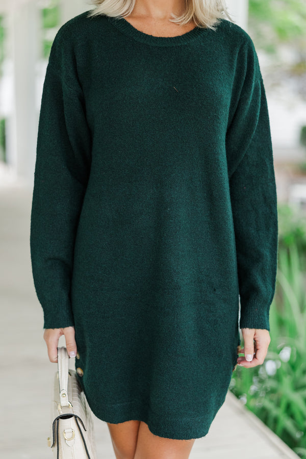 Feeling Your Best Emerald Green Sweater Dress