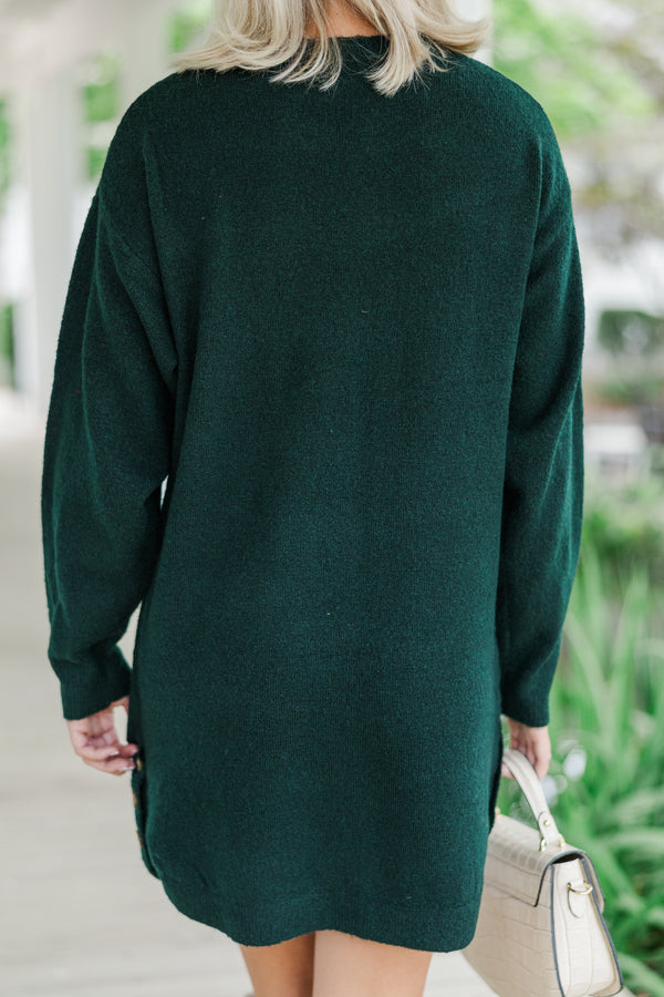 Feeling Your Best Emerald Green Sweater Dress