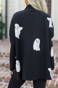 Quick Decisions Black Ghosty Sweater