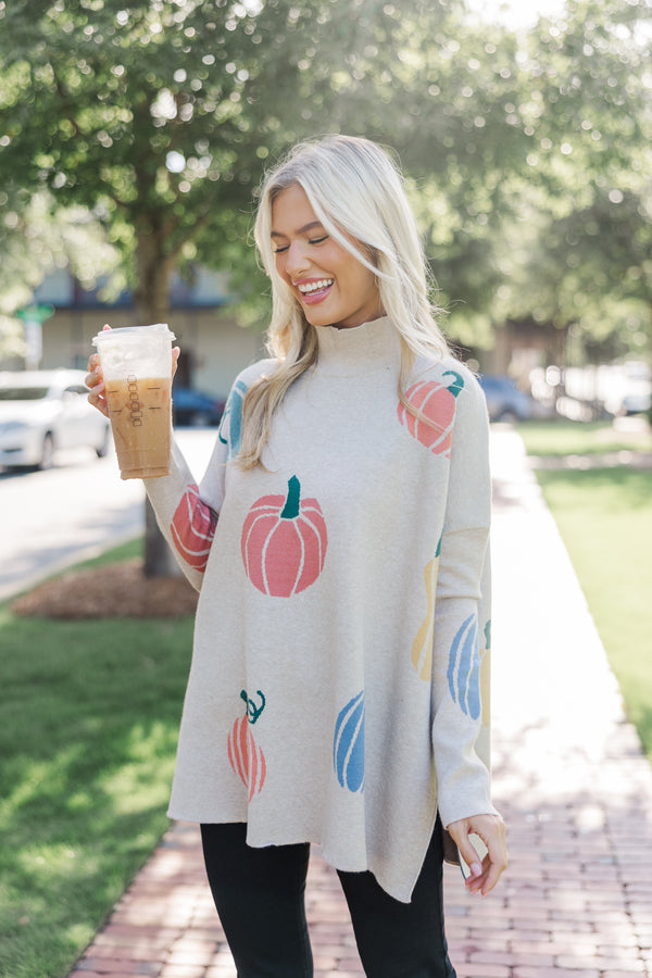 Quick Decisions Oatmeal Gourd Sweater