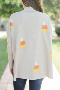 Quick Decisions Oatmeal Candy Corn Sweater