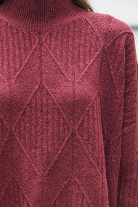 Walk The Walk Burgundy Sweater