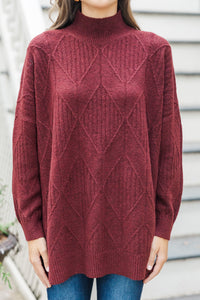 Walk The Walk Burgundy Sweater