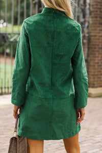Make It Count Olive Green Corduroy Dress