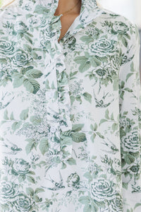 Looking For You Olive Green Toile Babydoll Dress