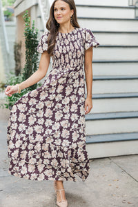 Make The Right Choice Plum Purple Floral Maxi Dress