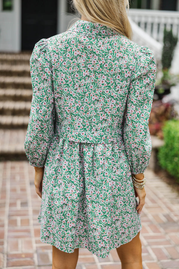 Thinking Of You Green Floral Shirt Dress, Small - The Mint Julep Boutique | Women's Boutique Clothing Thinking Of You Green Floral Shirt Dress, Small - The Mint Julep Boutique | Women's Boutique Clothing