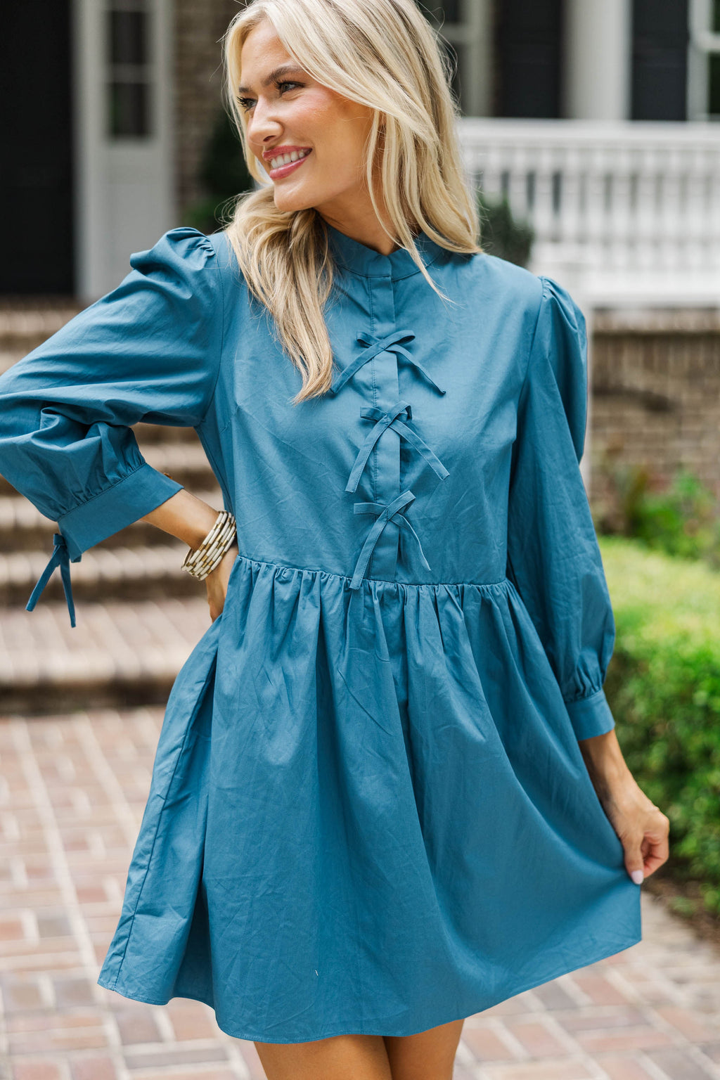 There's Always Hope Teal Blue Dress, Large - The Mint Julep Boutique