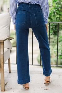 Big Dreams Dark Denim Wide Leg Jeans