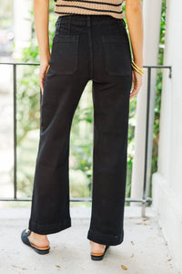 Big Dreams Black Denim Wide Leg Jeans