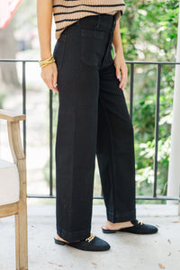 Big Dreams Black Denim Wide Leg Jeans