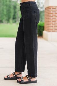 Big Dreams Black Denim Wide Leg Jeans