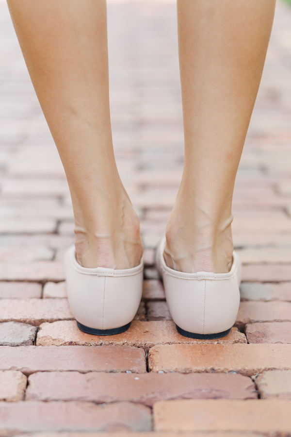 Get To Work Taupe Colorblock Ballet Flats