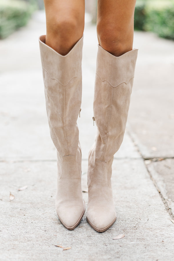 Walk On By Taupe Brown Western Boots