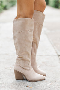 Walk On By Taupe Brown Western Boots