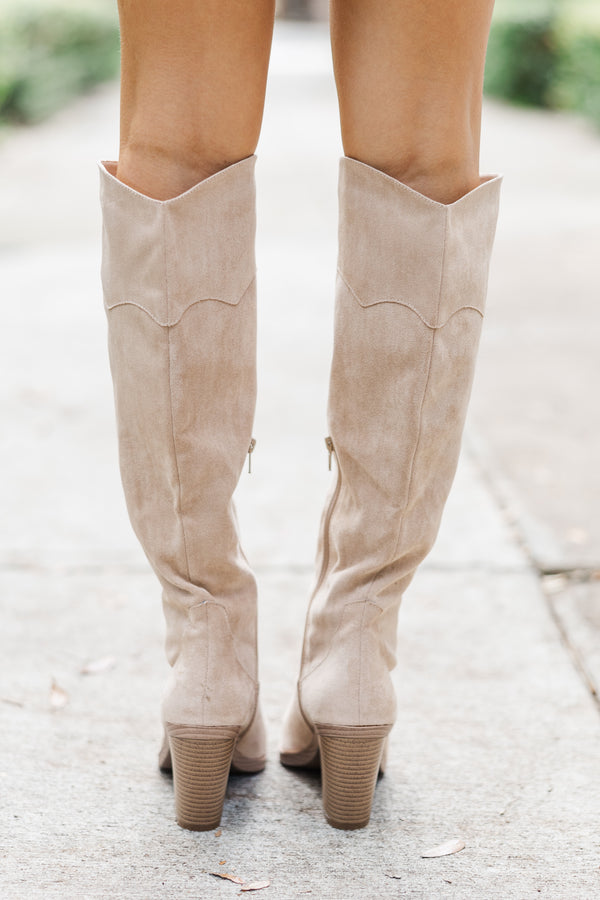 Walk On By Taupe Brown Western Boots