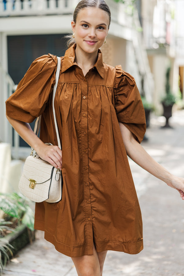 It's Always For You Brown Babydoll Dress Shop the Mint It's Always For You Brown Babydoll Dress Shop the Mint