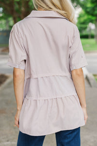 All You Need To Hear Brown Striped Babydoll Top