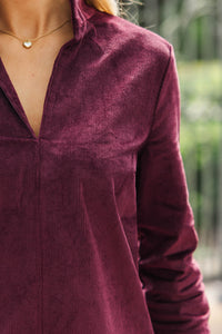 Make It Count Plum Purple Corduroy Dress