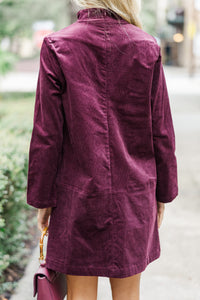 Make It Count Plum Purple Corduroy Dress