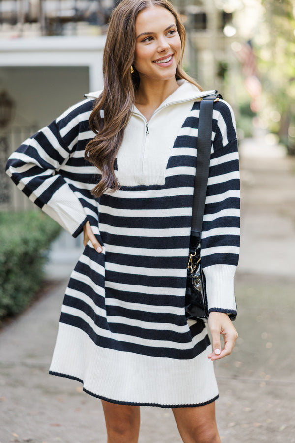 Listen To Me Cream White Striped Sweater Dress Shop the Mint Listen To Me Cream White Striped Sweater Dress Shop the Mint